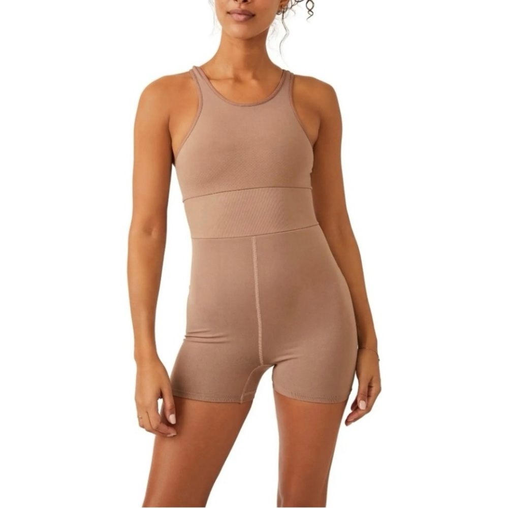 Free People Movement Every Single Time Runsie. NWT Tan/Light Brown - Picture 2 of 8